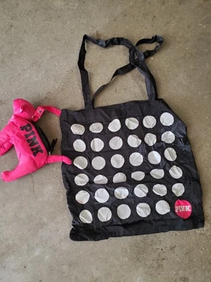 Bolso de Mano Victorias Secret ROSA Empacable Perro Lunares Usado en Excelente Condición Foto 1 de 4