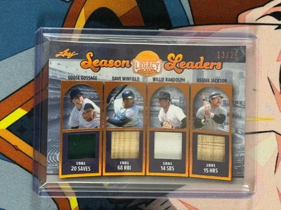 Parche reliquia cuádruple Leaf Bronx Legacy Goose/Winfield/Willie/Reggie 2025 2025 Foto 1 de 2