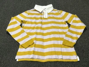 Janie and Jack Shirt Polo Shirt Mens 14 Yellow Striped Long Sleeve NWT - Picture 1 of 12