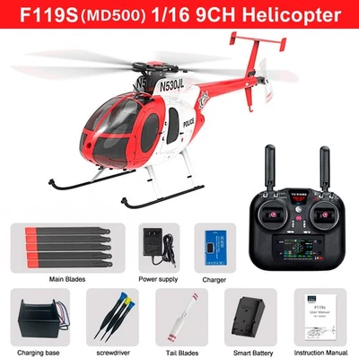 YUXIANG F119S(MD500) 9CH GPS Optical Flow Hovering Open Window RC RTF Helicopter - Image 1 of 4