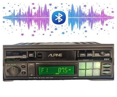 Vintage Alpine 7281R 80's Radio Bluetooth Upgraded Porsche, Ferrari, Lamborghini - Image 1 of 4