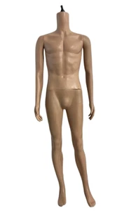 Full Body Male Mannequin 70" Realistic Flesh Tone Display Retail 11.6lb READ - Picture 1 of 4