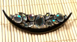Mode Haarspange Kristall AB Strass Rotguss gewölbt Lot 39B - Bild 1 von 3