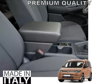 Reposabrazos central para VW CADDY 5 Eco cuero negro - longitud ajustable Volkswagen @ - Imagen 1 de 6