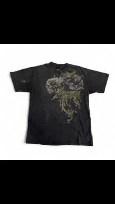 Camisa Calavera Tinta Miami De Colección Mediana Y2k Desteñida Foto 1 de 4