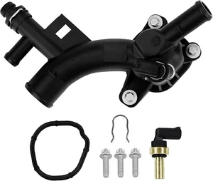 Engine Coolant Housing Water Outlet with Sensor - Bild 1 von 4