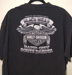 Black Hills Harley Davidson Sturgis Motorrad Rally Edge Holoubek Vintage Grafik T - Bild 1 von 7