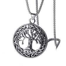 MY Viking Knot Almut Necklaces for Men, Metal Life Tree Pendant Nordic Jewelry