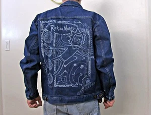 Wrangler Rick And Morty Laser Denim Jean Jacket NWT - MEDIUM - FAST SHIPPING - Picture 1 of 8