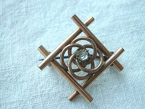 * BIJOU FANTAISIE ANCIENNE BROCHE STRASS 2.5 cm - Imagen 1 de 2