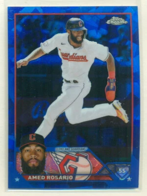 2023 Topps Chrome Sapphire Edition #456 AMED ROSARIO Cleveland Gaurdians - Image 1 of 2