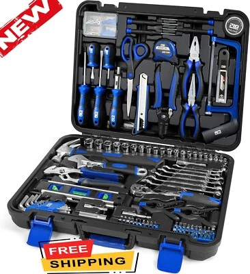 Kit de herramientas de 259 piezas, juego de herramientas generales para el hogar con caja de herramientas de almacenamiento de plástico, Po Foto 1 de 4