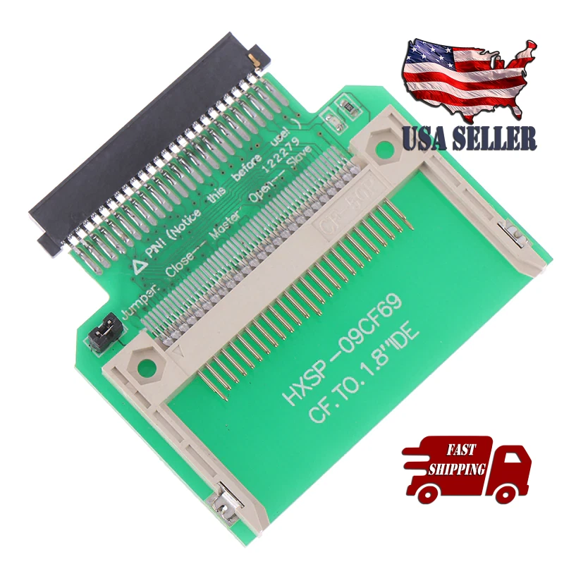 Адаптер конвертер жесткий диск Compact Flash CF карта памяти на 50-контактный 1,8 дюйма IDE SSD - Изображение 1 из 4