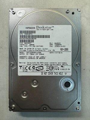 HITACHI 0A33437 HDT725050VLA360 500GB 7.2K RPM 16MB 3Gb/s SATA 3.5" - Image 1 of 4