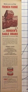 Receta de caramelo francés con leche endulzada marca Borden's Eagle anuncio impreso vintage 1962 - Imagen 1 de 4