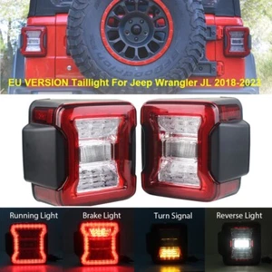 2PCS EU LED Tail Lights Brake Reverse Turn Signal For Jeep Wrangler JL 2018-2023 - Picture 1 of 8