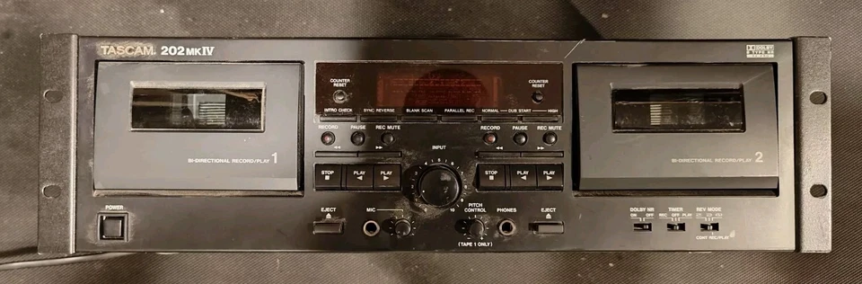 TASCAM 202MK IV Profesional HiFi Montable en Rack Doble Cassette Deck (No Probado) Foto 1 de 1