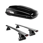 Heady Duty Lockable Roof Bars Kit With Roof Box 340L For Cadillac CT6 2015-2019
