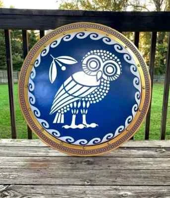Handmade 36" Armor Odyssey Owl Authentic Ancient Greek Hoplite Round shield Gift - Image 1 of 4