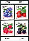 FRUIT BERRIES Complete Set 4 MNH from Pane of 20 Scott's 3294 3295 3296 & 3297