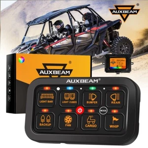 AUXBEAM RA80 8 Gang RGB Switch Panel Multifunction Control For Can-Am Maverick - Picture 1 of 12