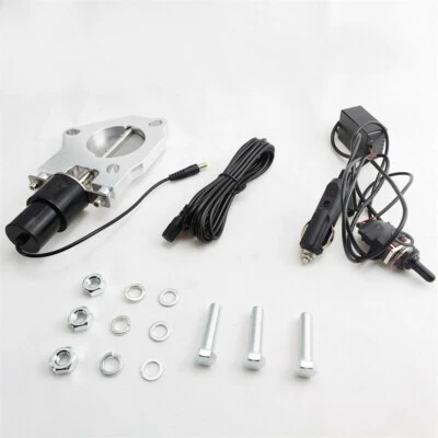 2.5" Electric Exhaust Valve Control Motor Kit Stainless Headers w/ Manual Switch — 第 1/4 张图片