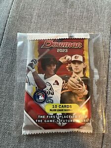 (1) 2023 Bowman Baseball Pack-10 Cards-Factory Sealed