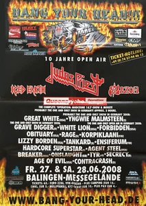 BANG YOUR HEAD FESTIVAL 2008 - DIN A1 Poster G - gefaltet  folded - Sammlerstück - Bild 1 von 1