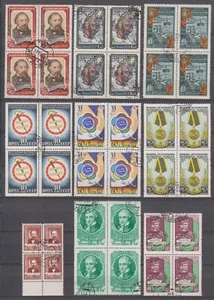 Russland 1957 9 Blöcke von 4, gebraucht/CTO, CV=48,- EUR - Bild 1 von 1