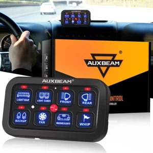 AUXBEAM BB80 DIY 8 Gang Switch Panel LED On-Off Control Box For Dodge Durango - Picture 1 of 12