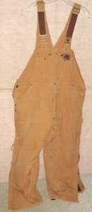 Men's brown OLD MILL insulated bib overalls w/ reinforced knees  ,size medium - Picture 1 of 4