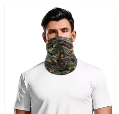  Gaiter Face Mask Green Camouflage US Woodland Ice Silk Cooling US Fast Ship  - Image 1 of 4