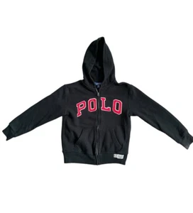 Polo Ralph Lauren Faded Distress Spellout Kids Hoodie Size Small (8) - Picture 1 of 8