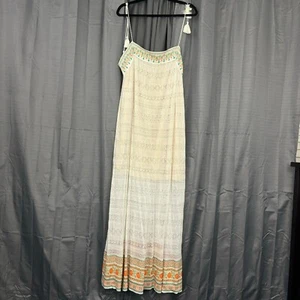 Maxi Vestido Anthropologie Cecilia Prado Augusta Borlas L Marfil Crochet Playa - Imagen 1 de 20