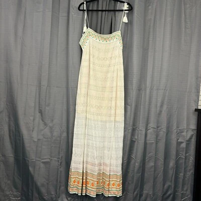 Anthropologie Cecilia Prado Augusta Tasseled Maxi Dress L Ivory Crochet Beachy - Image 1 of 4