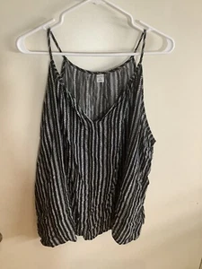 Old Navy Black Lined Detailed Blouse Size XXL - Picture 1 of 3