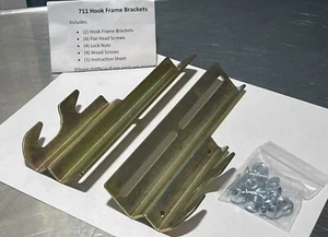 2 Pcs Hook On Bolt On Bed Frame Brackets for Headboard Heavy Duty # 711 - Picture 1 of 6