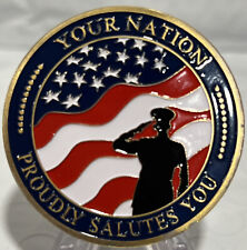* “Thank You for Your Service”Military Challenge Coin Saluting All Military