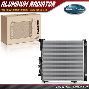 1x New Aluminum Radiator for Mercedes-Benz 300SE 300SEL W126 1988-1991 L6 3.0L - Picture 1 of 8