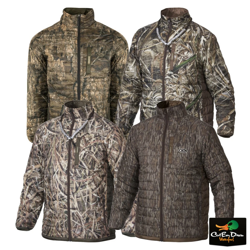 DRAKE WATERFOWL MST CAMO SYNTHETIC DOWN PAC JACKET FULL ZIP TWO TONE COAT - Image 1 of 1