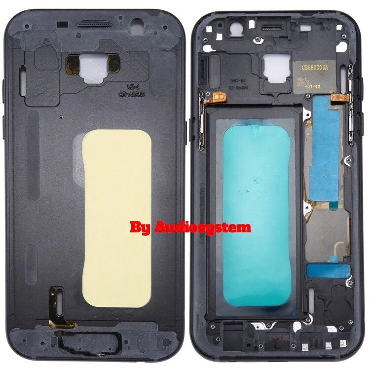 FRAME ALLOGGIO DISPLAY SAMSUNG GALAXY A5 2017 SM-A520 +FLEX VOLUME NERO VETRO - Immagine 1 di 1