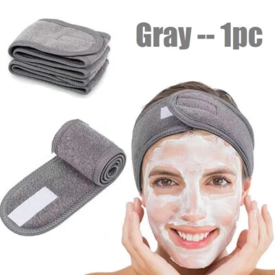 3 Piezas Diadema Facial Spa Elástica Maquillaje Ducha Baño Deporte Toalla Envoltura Lo último EE. UU. Foto 1 de 4