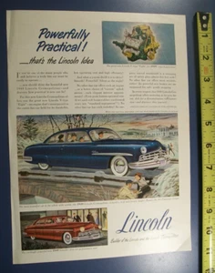 1949 Lincoln Cosmopolitan Sport Coupe mid-size-mag car ad- ice-skating - Picture 1 of 1