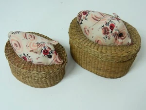 CESTINO VIMINI TOPO SOUVENIR CALABRIA VARIE DIMENSIONI VINTAGE CU119 - Foto 1 di 2