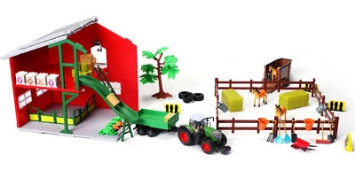 Bburago 18-31682 Farmland Stalla Dei Cavalli Incl. Fendt 1050 Vario Trattore (69 - Immagine 1 di 3