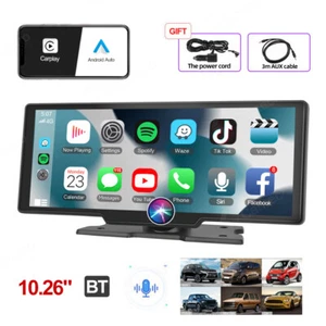 10.26inch 1080P Touch Screen 2K Dash Camera Car Wireless CarPlay Android Auto - Picture 1 of 20