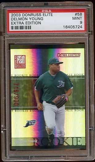 PSA 9 DELMON YOUNG 2003 DONRUSS ELITE ROOKIE EXTRA /900 - Image 1 of 1