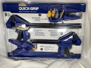 IRWIN QUICK-GRIP Woodworking Clamps Set 8-Piece (IRHT83220) 8 Piece Set - Picture 1 of 4