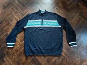 Vintage Men's Half-Zip Fleece Pullover โ Retro โ Unknown Size - Picture 1 of 2