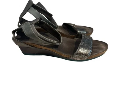 NAOT Calzado Mujer 39/8.5 Pixie Cuña Tirantes Sandalia Corcho Estaño Verde Foto 1 de 4